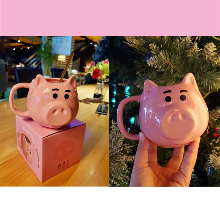 Cute Pink Piggy Ceramic Milk Mug