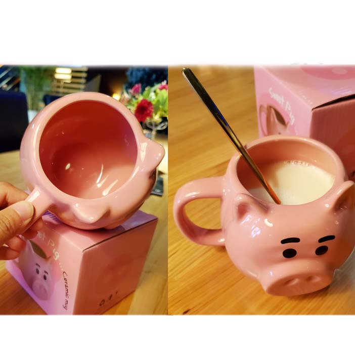 Cute Pink Piggy Ceramic Milk Mug