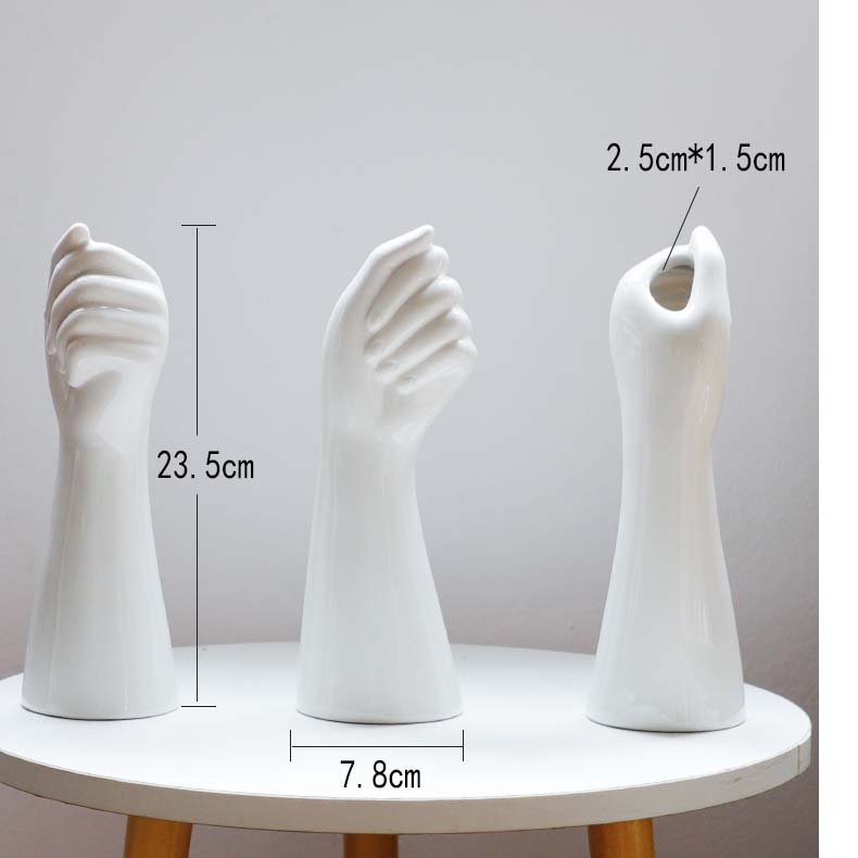 Modern Art Hand-shaped Decorative Ceramic Vase