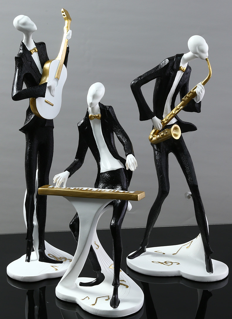 Abstract Art Gentleman Musician Sculpture Ornaments