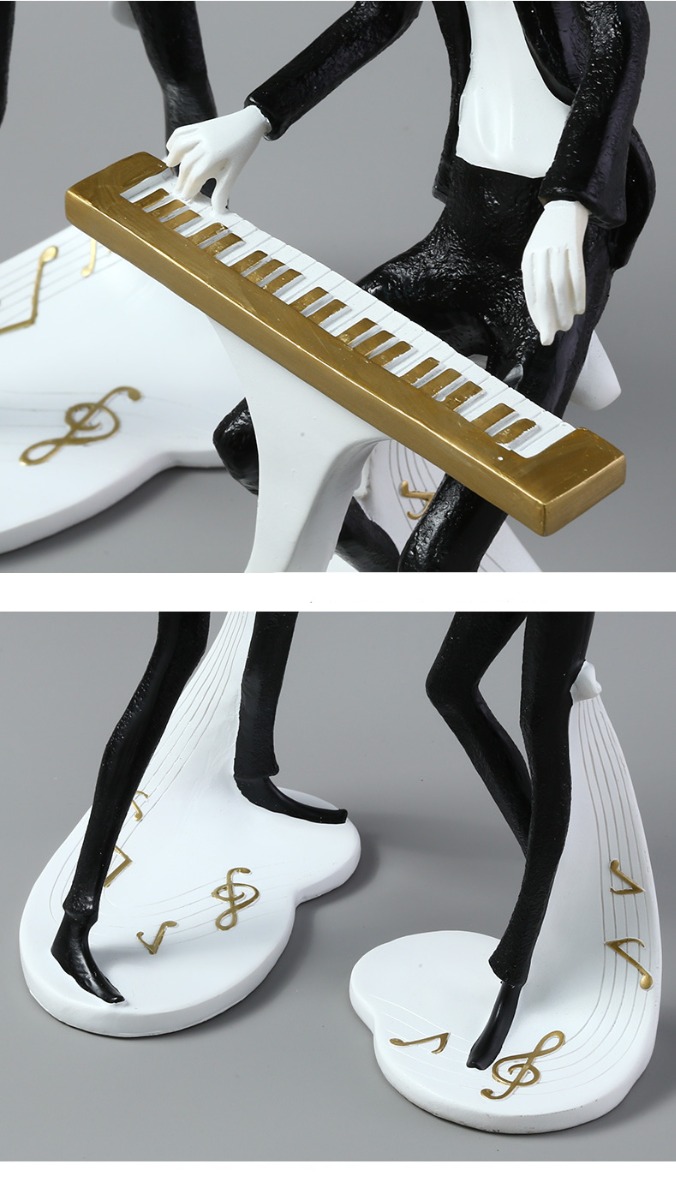 Abstract Art Gentleman Musician Sculpture Ornaments