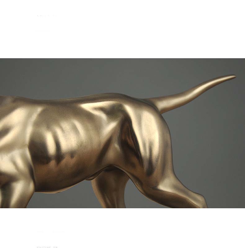 Classic Golden Boeing Spaniel Dog Sculpture Decoration