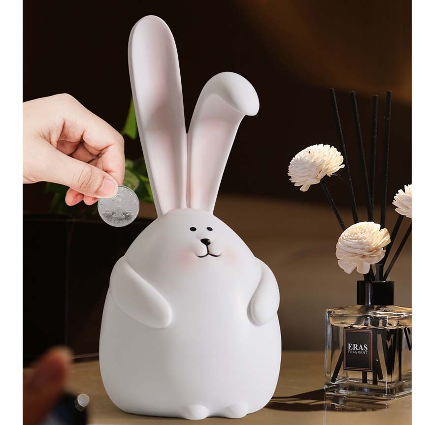 Cute Big Ears Bunny Piggy Bank Children Gift Coin Storage