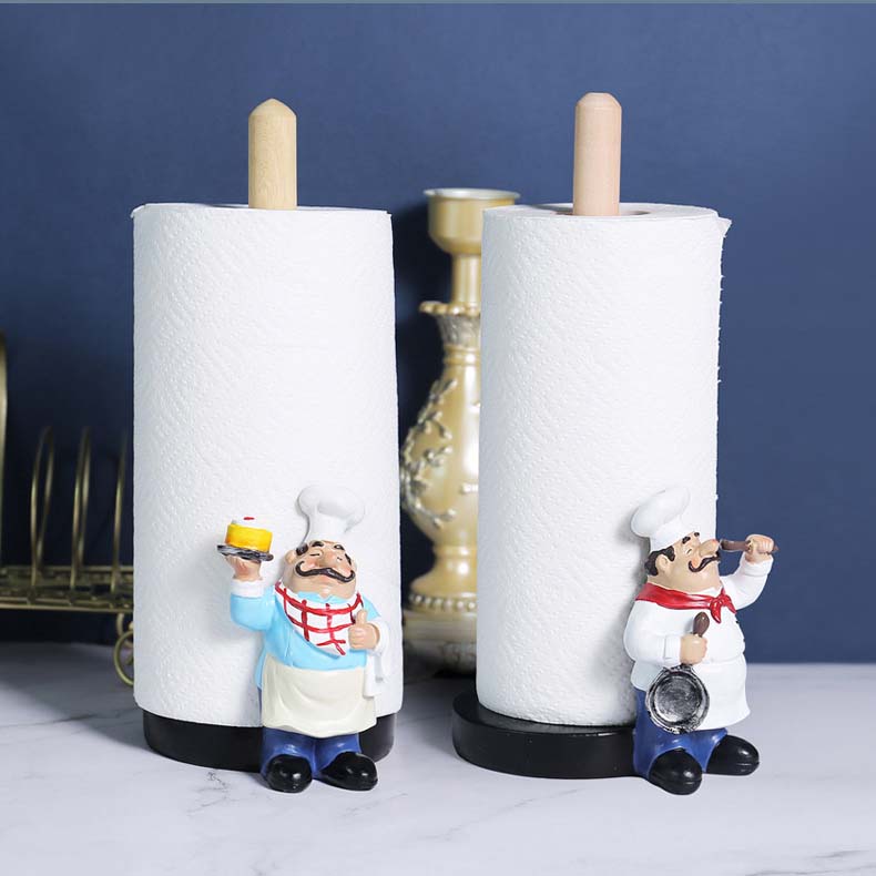 Cute Cartoon Chef Modeling Roll Paper Holder