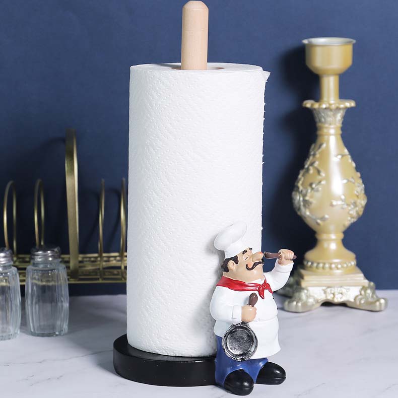 Cute Cartoon Chef Modeling Roll Paper Holder