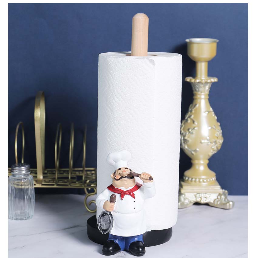 Cute Cartoon Chef Modeling Roll Paper Holder