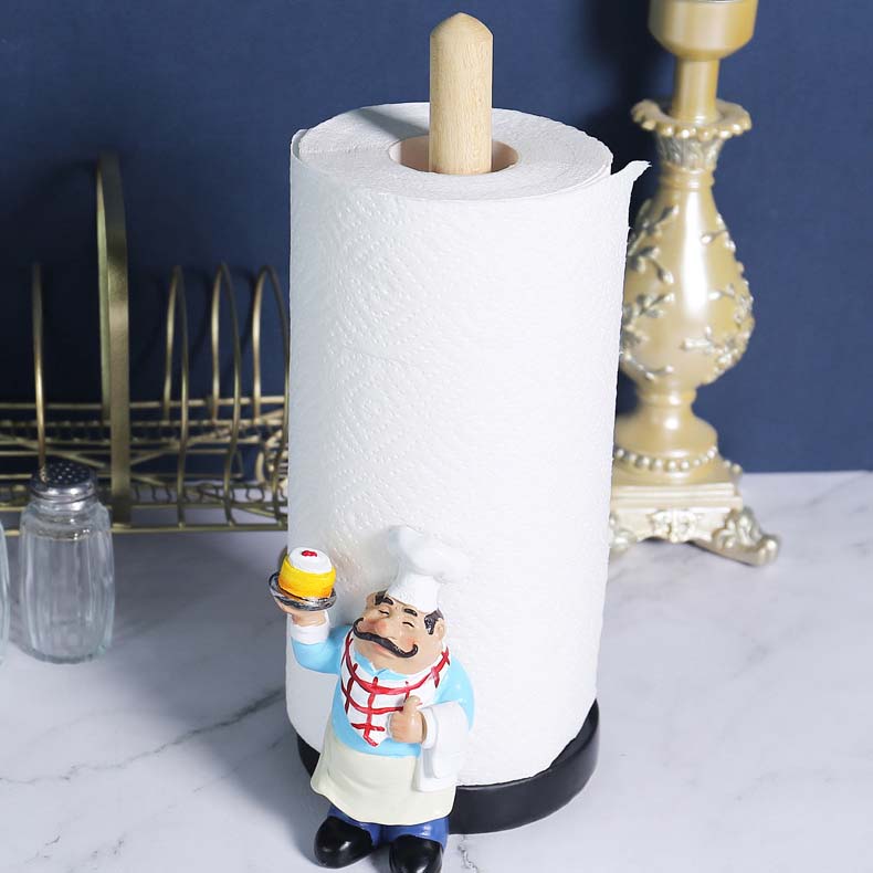 Cute Cartoon Chef Modeling Roll Paper Holder