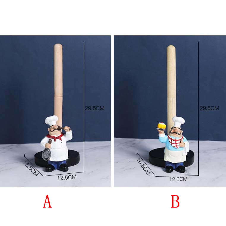 Cute Cartoon Chef Modeling Roll Paper Holder