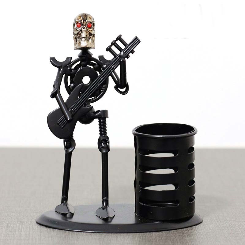 Handmade Iron Robot Pen Holder