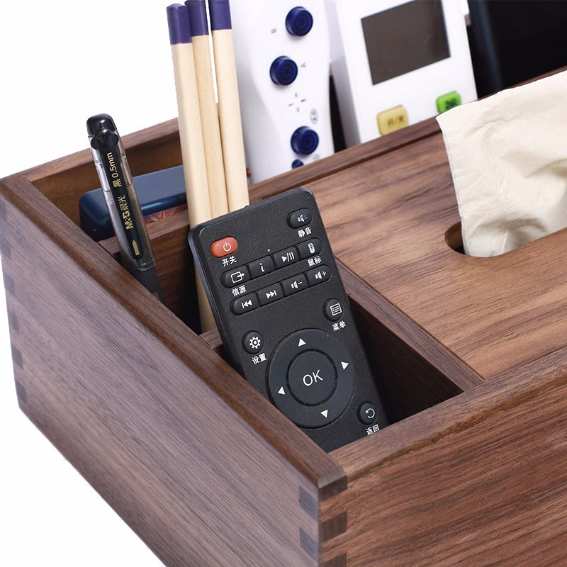 Black Walnut Tissue Box,Desktop Organizer,Storage Box