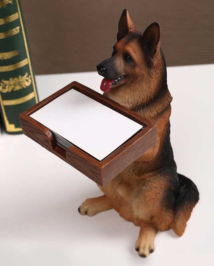 Creative Wolf Dog Shape Business Card Holder