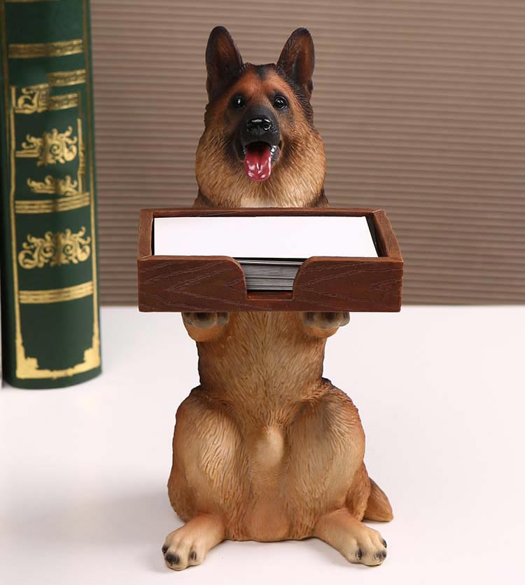 Creative Wolf Dog Shape Business Card Holder