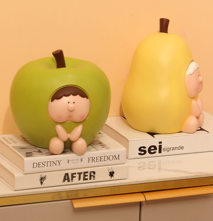 Cute Apple And Pear Decorative Piggy Bank