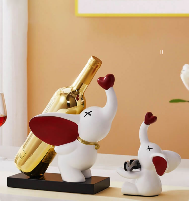 Cute Elephant Combination Decorative Wine Rack