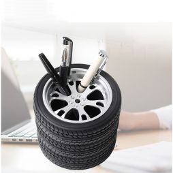 Creative Car Tire Office Desk Organize Pen Holder