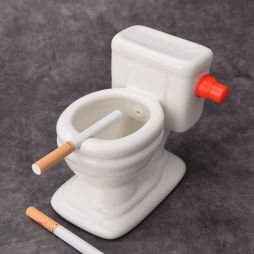 Spray Water Ceramic Toilet Ashtray