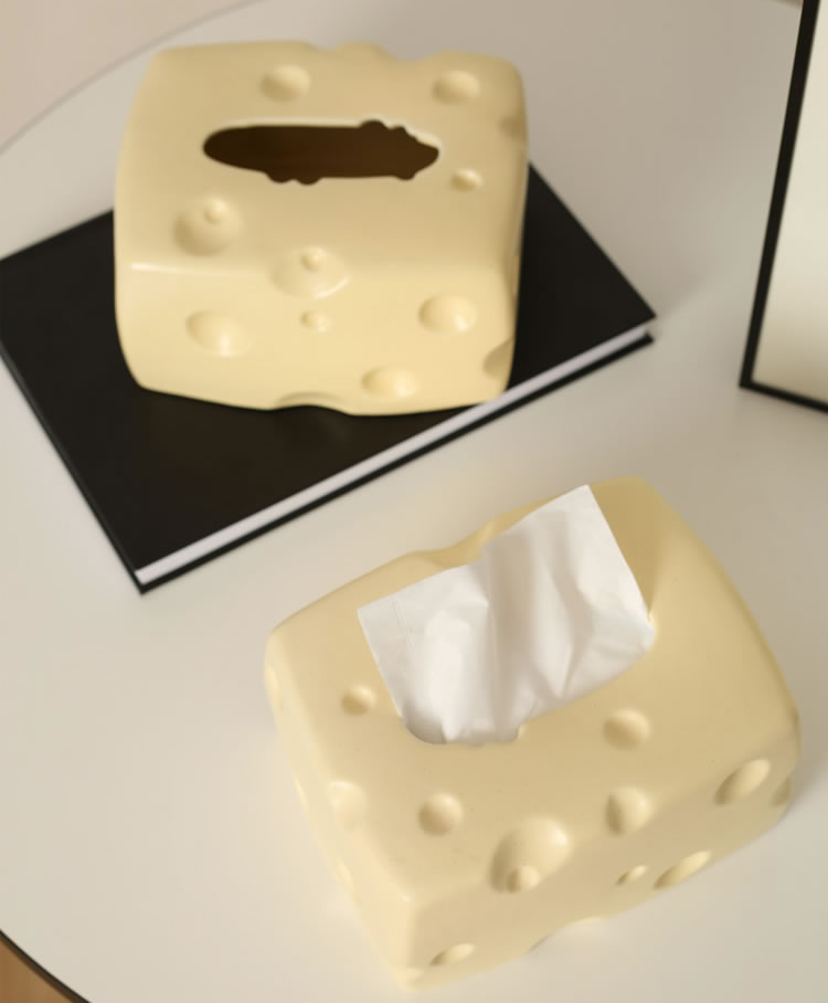 Fun Cheese Tissue Box Table Decor