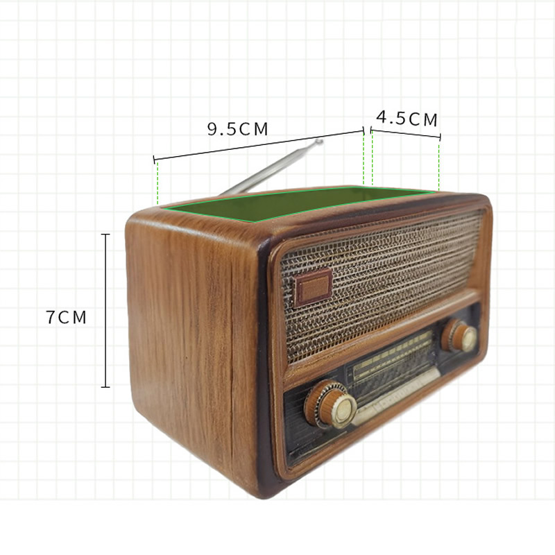 Retro Style Antenna Radio Small Flower Pot