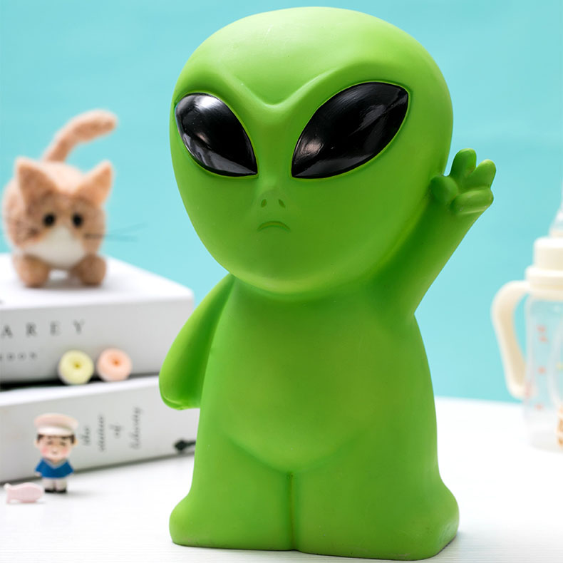 UFO Green Alien Cartoon Piggy Bank Personalized Gifts