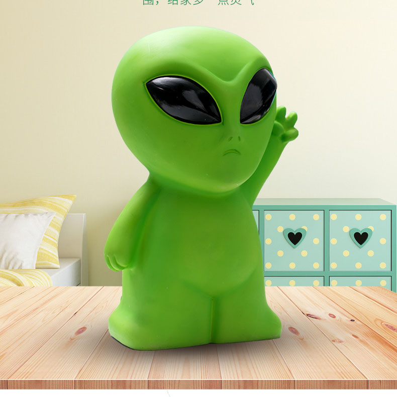 UFO Green Alien Cartoon Piggy Bank Personalized Gifts